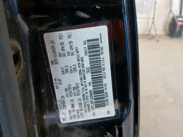 1B7FL26P1WS580003 - 1998 DODGE DAKOTA BLACK photo 10