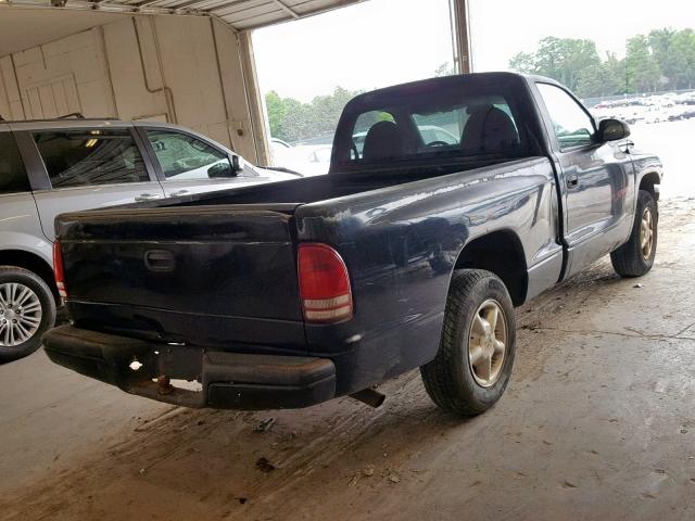 1B7FL26P1WS580003 - 1998 DODGE DAKOTA BLACK photo 4