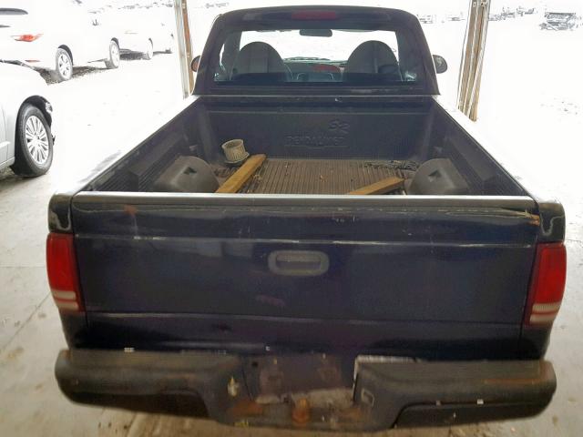 1B7FL26P1WS580003 - 1998 DODGE DAKOTA BLACK photo 6