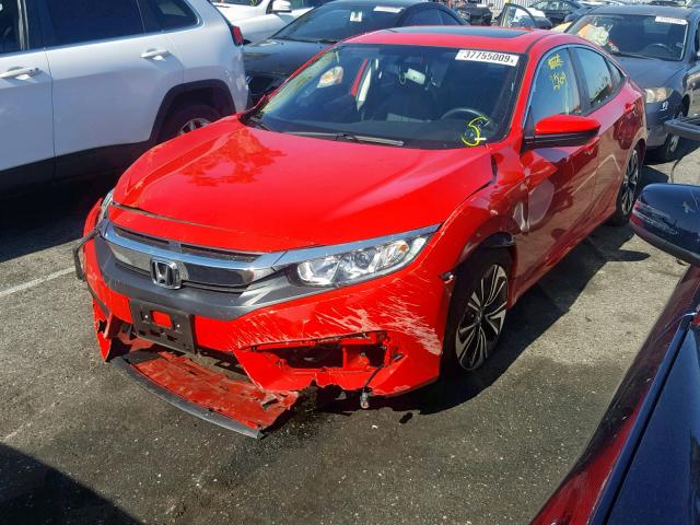 JHMFC1F7XJX041299 - 2018 HONDA CIVIC EXL RED photo 2