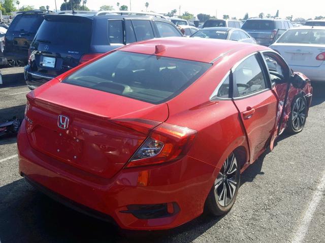 JHMFC1F7XJX041299 - 2018 HONDA CIVIC EXL RED photo 4