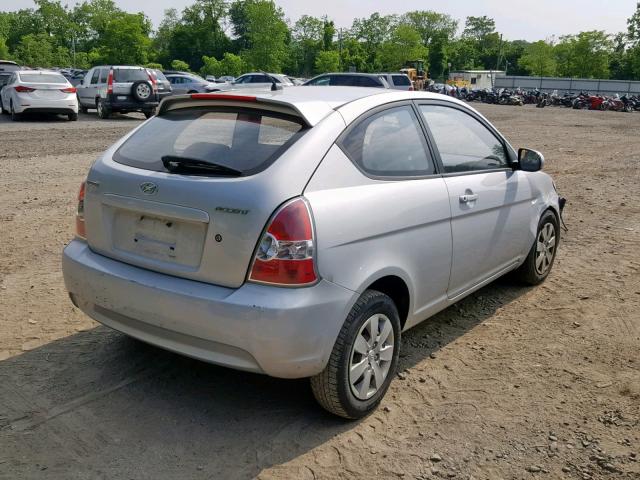 KMHCM3AC1AU179618 - 2010 HYUNDAI ACCENT BLU SILVER photo 4