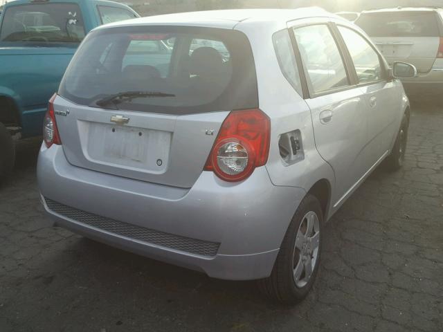 KL1TD6DE5BB158388 - 2011 CHEVROLET AVEO LS SILVER photo 4