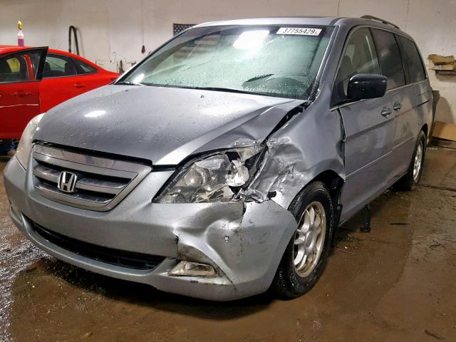 5FNRL38826B036289 - 2006 HONDA ODYSSEY TO BLUE photo 2