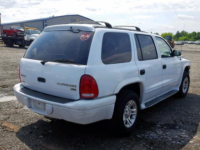 1D4HS48N83F504076 - 2003 DODGE DURANGO SL WHITE photo 4