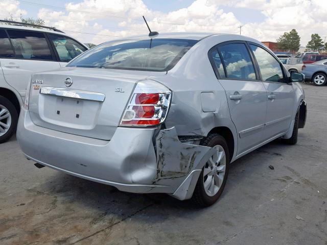 3N1AB6AP5AL725551 - 2010 NISSAN SENTRA 2.0 SILVER photo 4