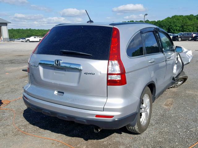 5J6RE4H73BL078107 - 2011 HONDA CR-V EXL SILVER photo 4