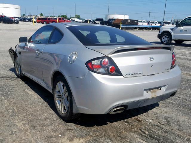 KMHHM66D38U293025 - 2008 HYUNDAI TIBURON GS SILVER photo 3