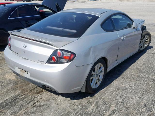 KMHHM66D38U293025 - 2008 HYUNDAI TIBURON GS SILVER photo 4