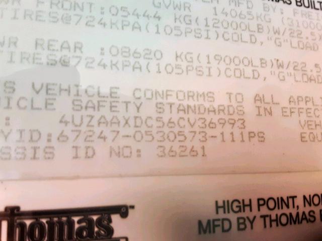 4UZAAXDC56CV36993 - 2006 FREIGHTLINER CHASSIS FS YELLOW photo 10