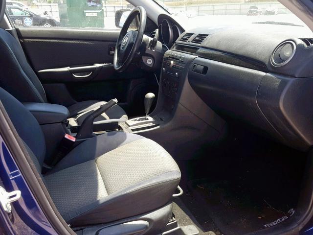 JM1BK12F751318287 - 2005 MAZDA 3 I BLUE photo 5