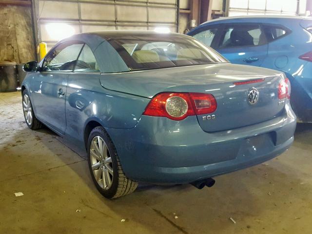 WVWBA71F57V005029 - 2007 VOLKSWAGEN EOS 2.0T BLUE photo 3