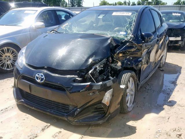 JTDKDTB39H1597080 - 2017 TOYOTA PRIUS C BLACK photo 2