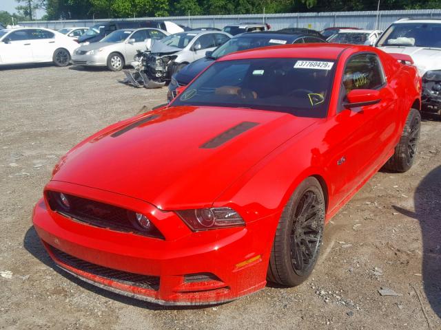 1ZVBP8CF0D5210753 - 2013 FORD MUSTANG GT RED photo 2