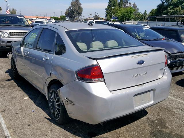 1FAHP3GNXAW262663 - 2010 FORD FOCUS SES SILVER photo 3