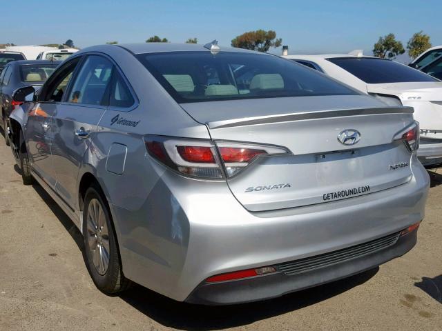 KMHE24L13HA055491 - 2017 HYUNDAI SONATA HYB SILVER photo 3