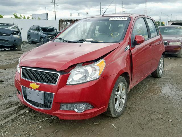 KL1TG6DE0BB225258 - 2011 CHEVROLET AVEO LT RED photo 2