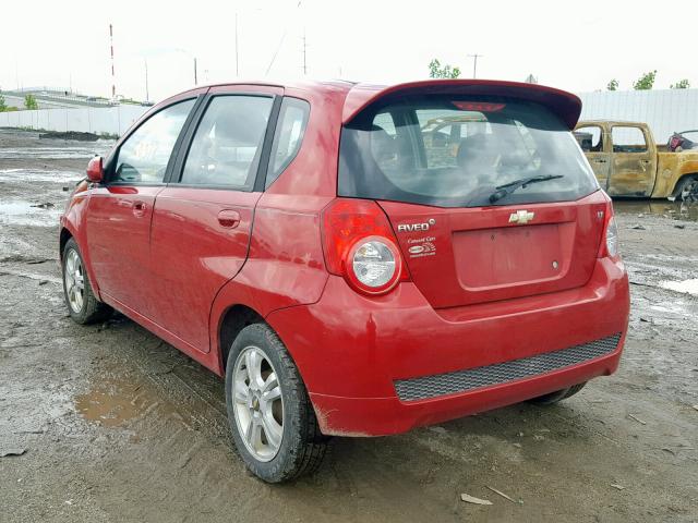 KL1TG6DE0BB225258 - 2011 CHEVROLET AVEO LT RED photo 3