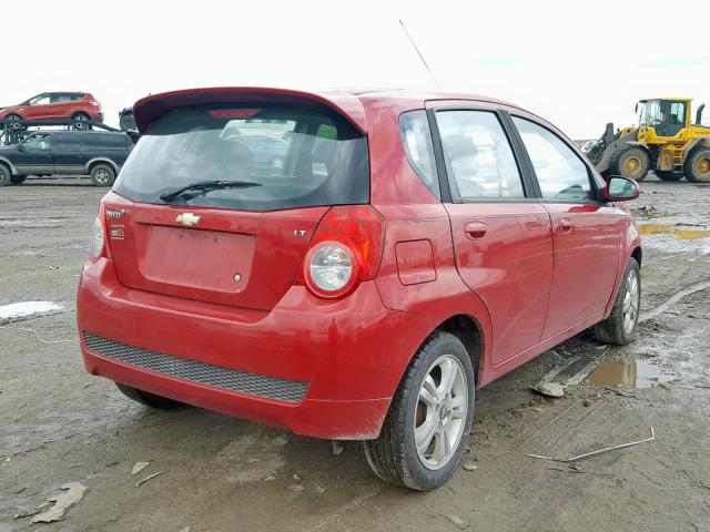 KL1TG6DE0BB225258 - 2011 CHEVROLET AVEO LT RED photo 4