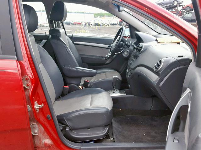 KL1TG6DE0BB225258 - 2011 CHEVROLET AVEO LT RED photo 5