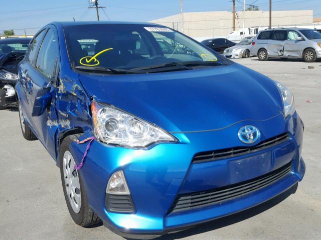 JTDKDTB34E1559719 - 2014 TOYOTA PRIUS C BLUE photo 1