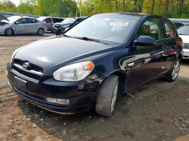 KMHCN36C27U025711 - 2007 HYUNDAI ACCENT SE BLACK photo 2