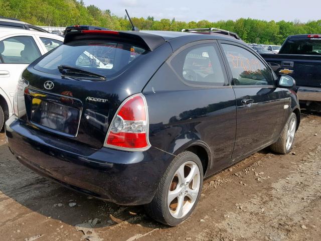 KMHCN36C27U025711 - 2007 HYUNDAI ACCENT SE BLACK photo 4