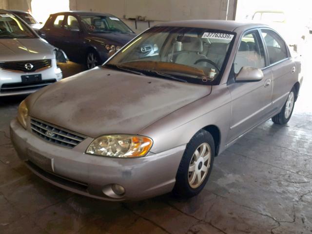 KNAFB121745313617 - 2004 KIA SPECTRA BA TAN photo 2