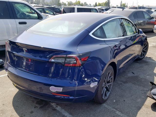 5YJ3E1EB3JF112583 - 2018 TESLA MODEL 3 BLUE photo 4