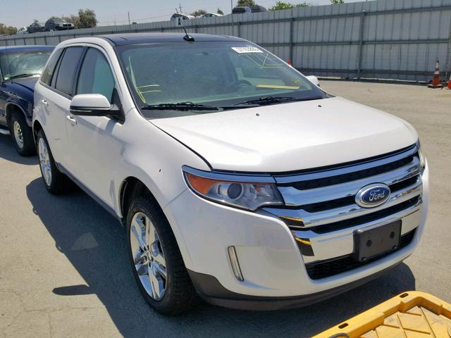 2FMDK4JC5EBA90906 - 2014 FORD EDGE SEL WHITE photo 1