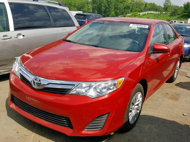 4T4BF1FK1DR312348 - 2013 TOYOTA CAMRY L RED photo 2