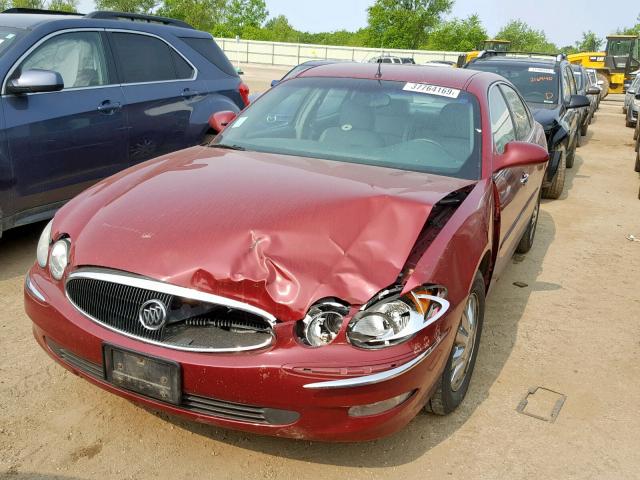 2G4WD532951326721 - 2005 BUICK LACROSSE C RED photo 2