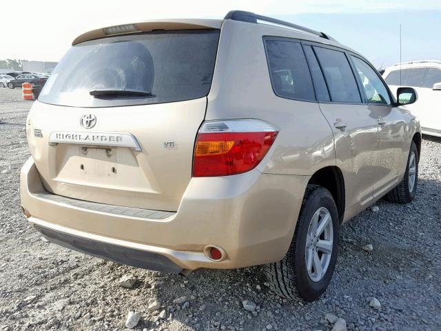 JTEDS41A092077183 - 2009 TOYOTA HIGHLANDER GOLD photo 4