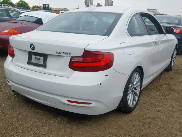 WBA1F5C57EVV98926 - 2014 BMW 228 I WHITE photo 4