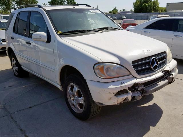 4JGAB57E93A425403 - 2003 MERCEDES-BENZ ML 350 WHITE photo 1