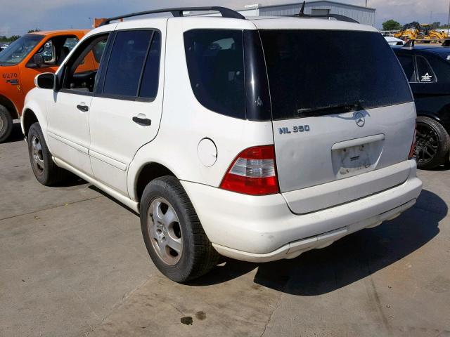 4JGAB57E93A425403 - 2003 MERCEDES-BENZ ML 350 WHITE photo 3