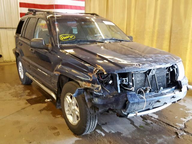 1J4GW48S94C262351 - 2004 JEEP GRAND CHER BLUE photo 1