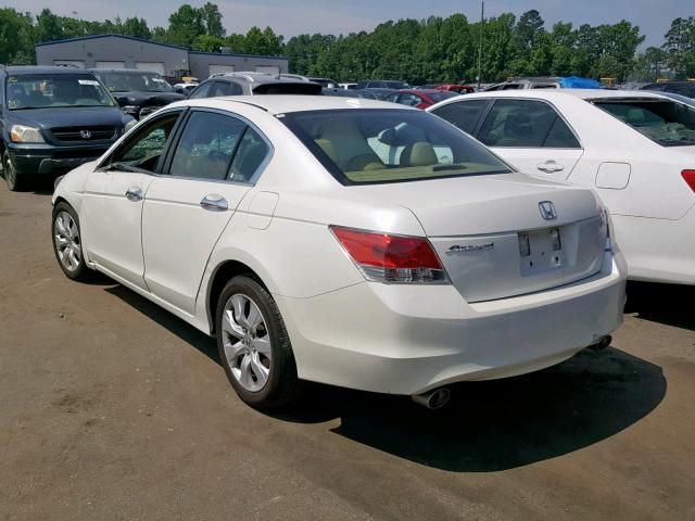 1HGCP36828A041325 - 2008 HONDA ACCORD EXL WHITE photo 3