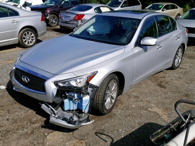 JN1BV7AP4FM341291 - 2015 INFINITI Q50 BASE SILVER photo 2