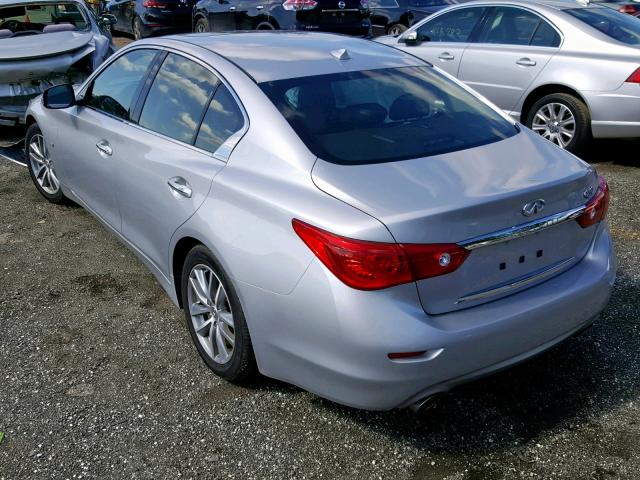 JN1BV7AP4FM341291 - 2015 INFINITI Q50 BASE SILVER photo 3