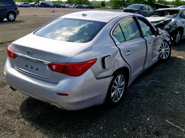 JN1BV7AP4FM341291 - 2015 INFINITI Q50 BASE SILVER photo 4