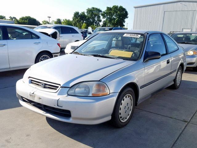 1HGEJ6221VL085121 - 1997 HONDA CIVIC DX SILVER photo 2