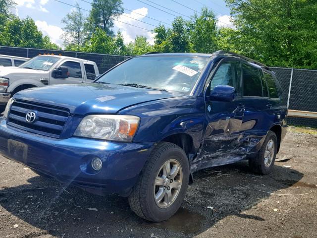 JTEEP21A870220805 - 2007 TOYOTA HIGHLANDER BLUE photo 2