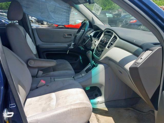 JTEEP21A870220805 - 2007 TOYOTA HIGHLANDER BLUE photo 5