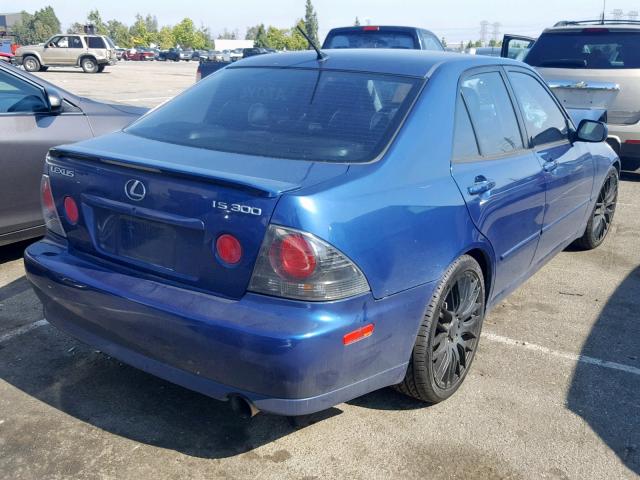 JTHBD192530079451 - 2003 LEXUS IS 300 BLUE photo 4