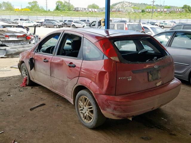 3FAHP37N15R123563 - 2005 FORD FOCUS ZX5 MAROON photo 3