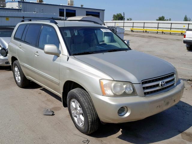 JTEHF21A330143948 - 2003 TOYOTA HIGHLANDER GRAY photo 1