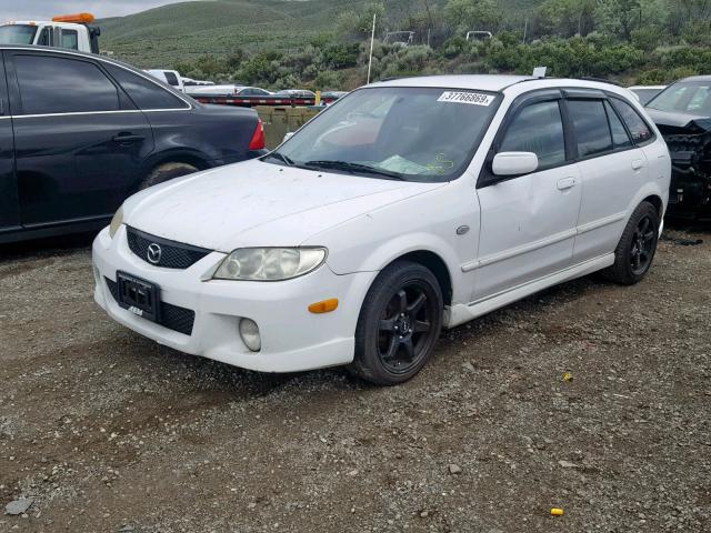 JM1BJ245531215640 - 2003 MAZDA PROTEGE PR WHITE photo 2