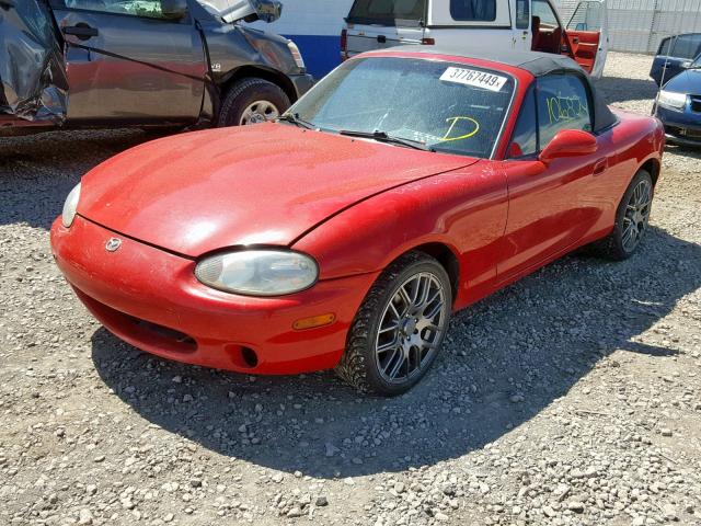 JM1NB3533X0108241 - 1999 MAZDA MX-5 MIATA RED photo 2