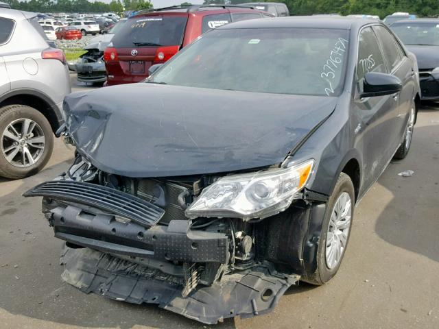 4T1BD1FK2CU049253 - 2012 TOYOTA CAMRY HYBR BLACK photo 2